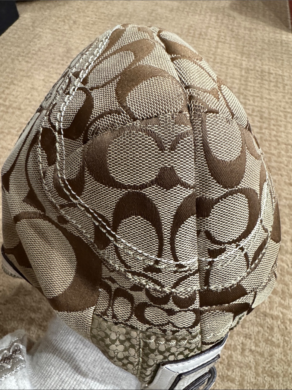 Coach Signature Pattern Patchwork Shoulder Bag - Python Trim - Picture 8 of 9